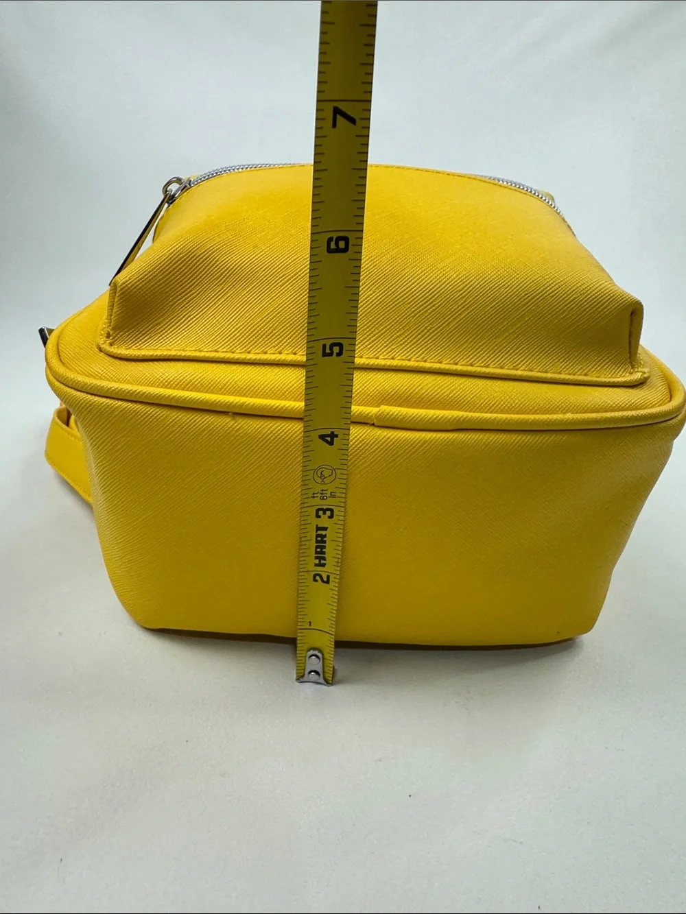 Marc Tetro Bright Yellow Dachshund Mini Backpack Silver Zip Adjustable Lined